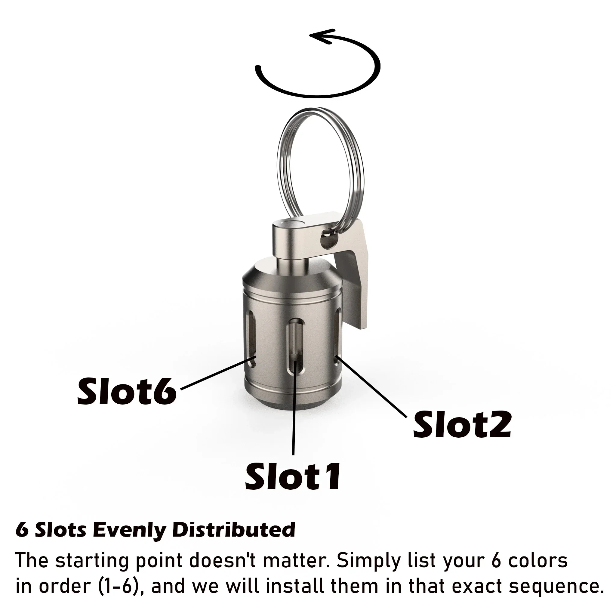 Titanium Grenade Keychain Glow Fob V2 - Image 7